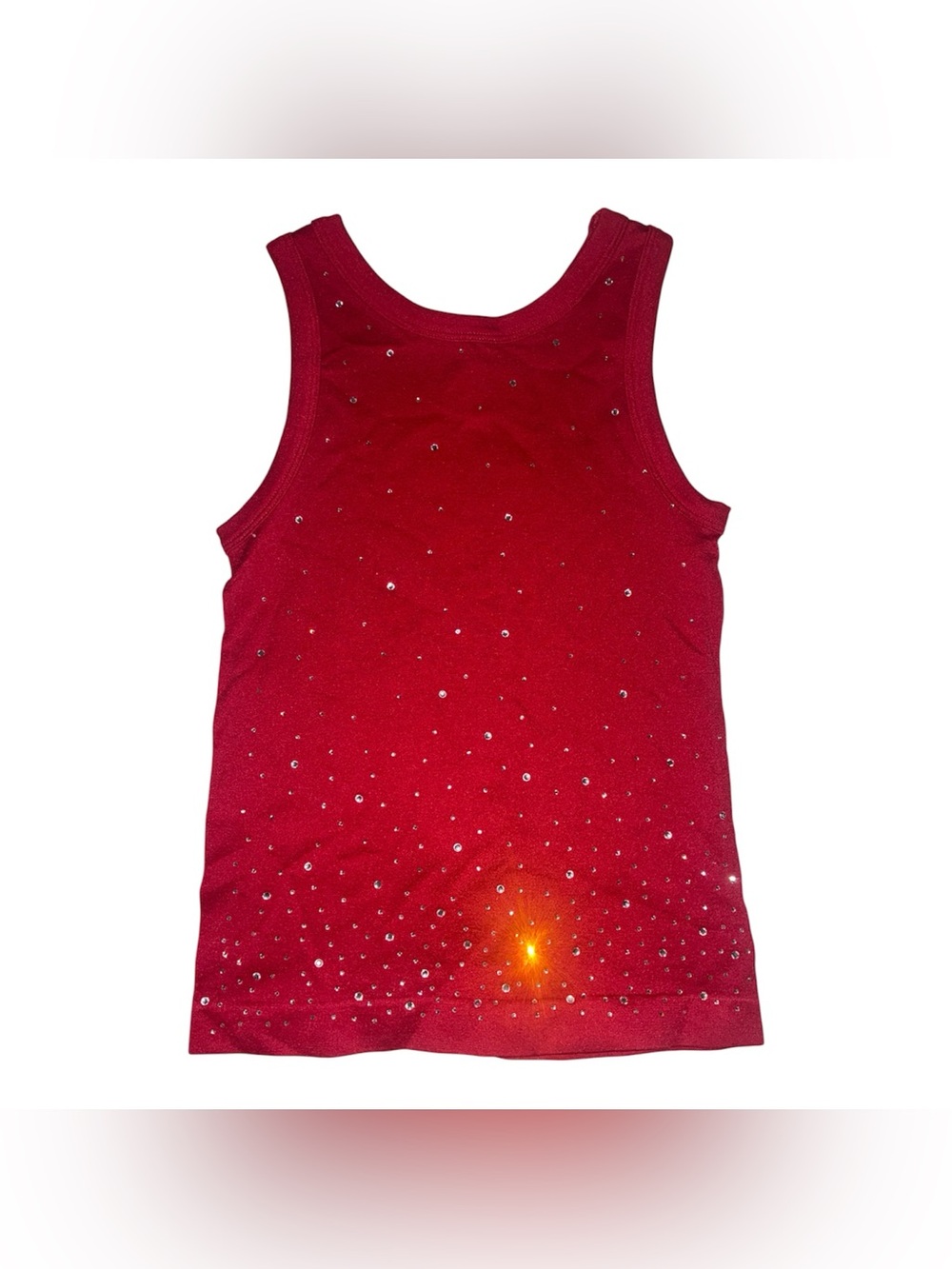 Girls' Red Embellished Tank Top